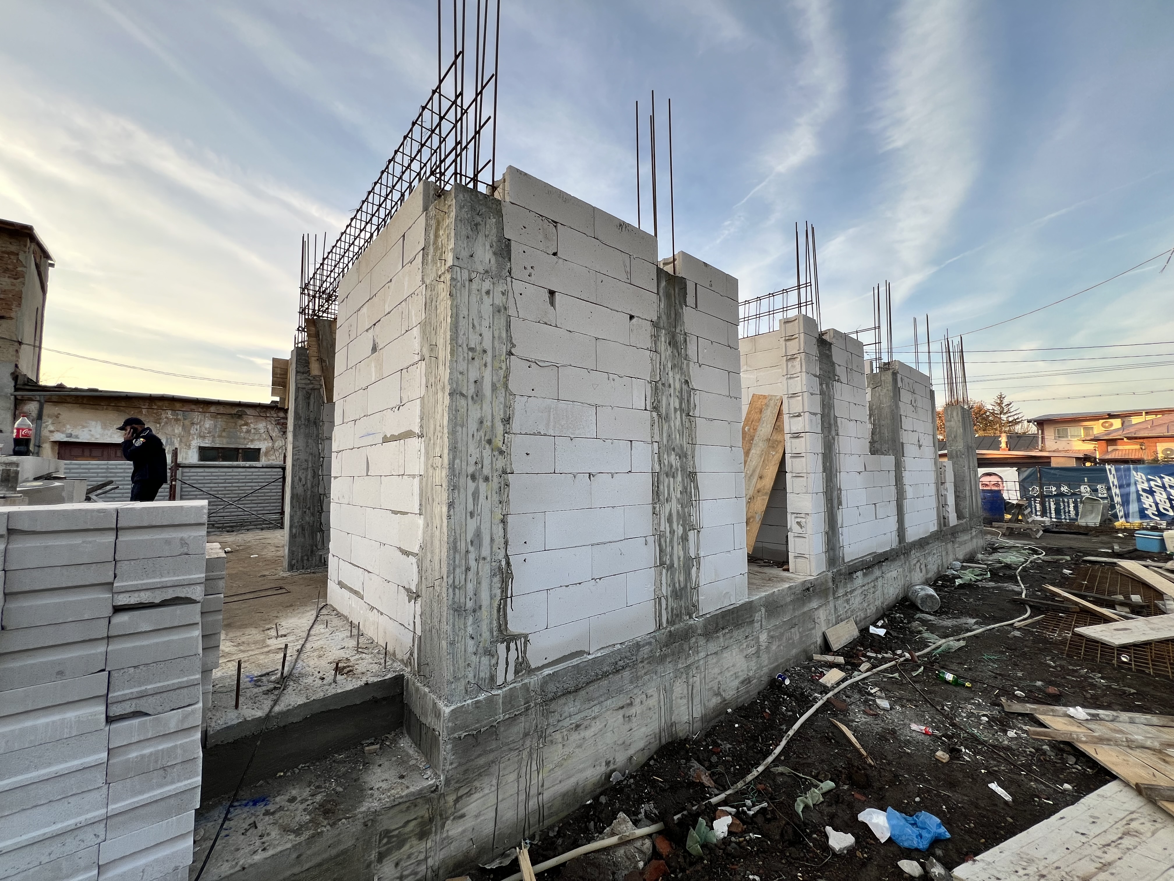 Casa P - Progres construcție vedere exterioară